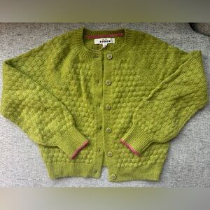 Mini Boden Green Cardigan Wool Blend 8-9 Years